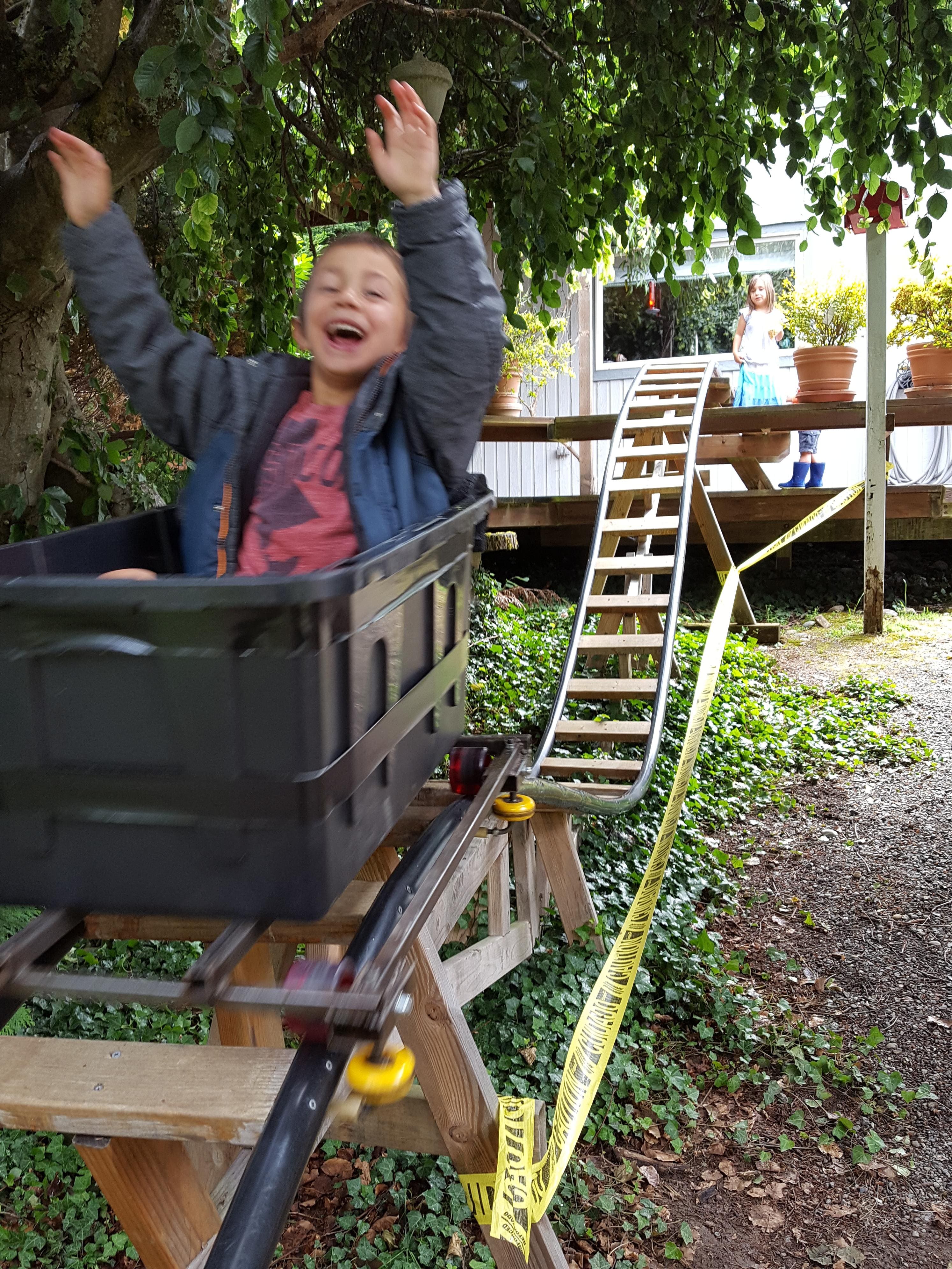Retired Aerospace Engineer Builds a Backyard Roller Coaster for His Grandchildren