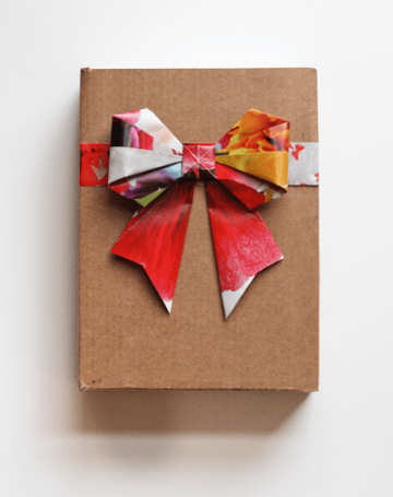 diy paper gift bow