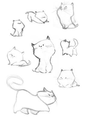 cat tattoo drawing
