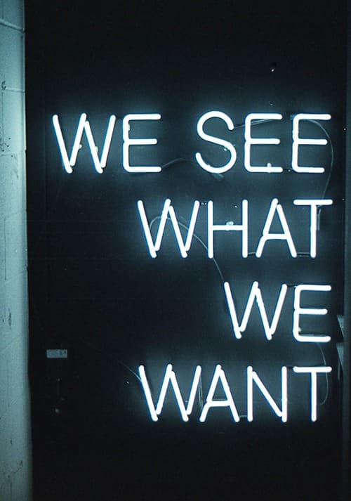 we see what we want