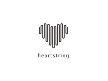 heartstring logo minimal black and white