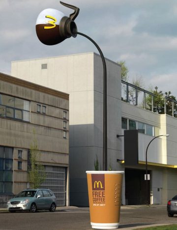mcdonalds ad free coffee light pole.jpg