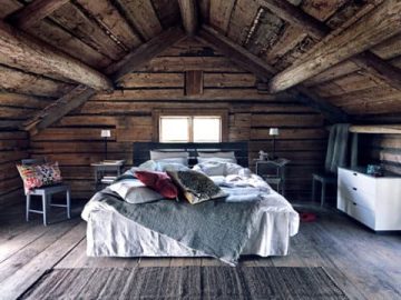 attic bedroom log cabin