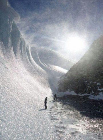 icy snow wave