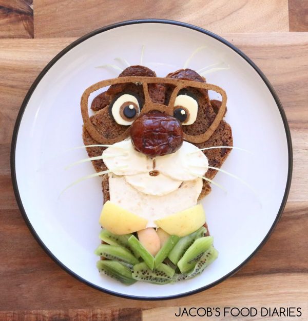 Mr. Otterton From Zootopia. Spelt Stickey Date Pudding With Light Cream And Fruit