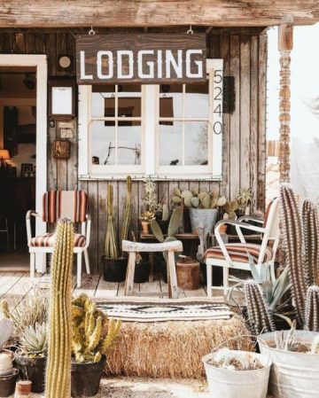 lodging with cactus accents